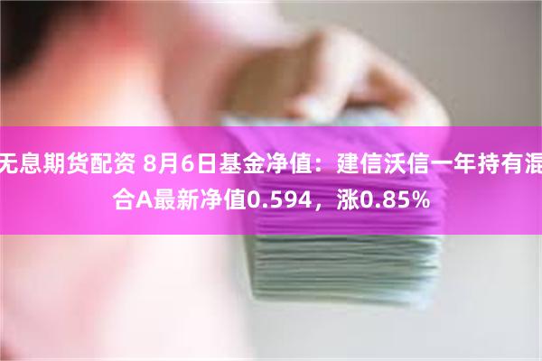 无息期货配资 8月6日基金净值：建信沃信一年持有混合A最新净值0.594，涨0.85%