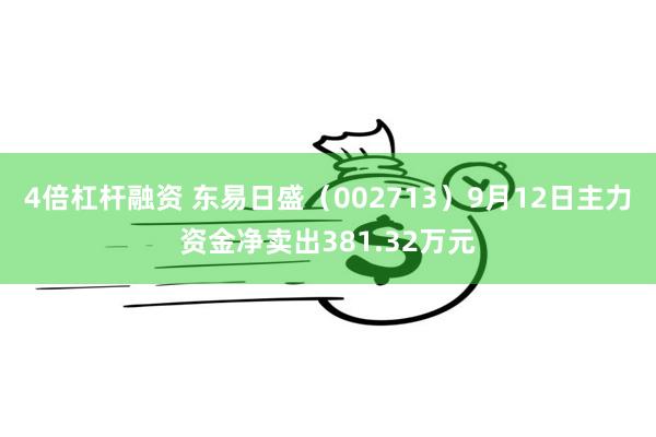 4倍杠杆融资 东易日盛（002713）9月12日主力资金净卖出381.32万元