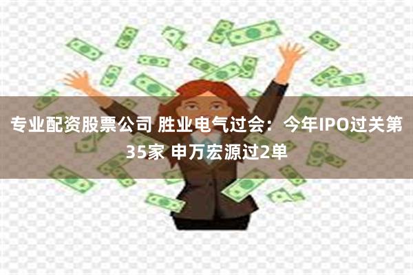专业配资股票公司 胜业电气过会：今年IPO过关第35家 申万宏源过2单