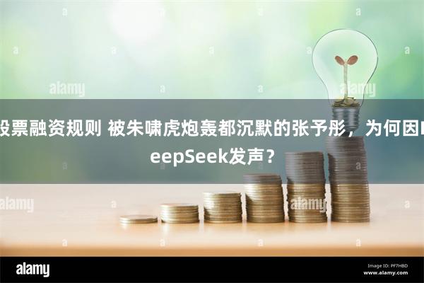 股票融资规则 被朱啸虎炮轰都沉默的张予彤，为何因DeepSeek发声？