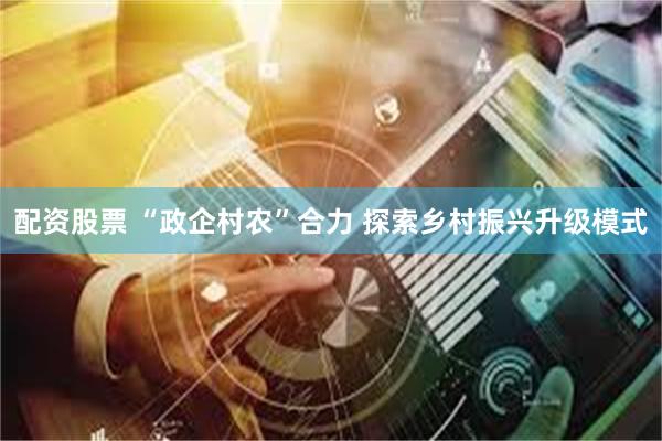 配资股票 “政企村农”合力 探索乡村振兴升级模式
