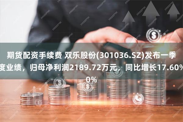 期货配资手续费 双乐股份(301036.SZ)发布一季度业绩，归母净利润2189.72万元，同比增长17.60%
