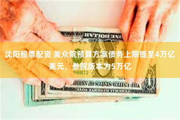 沈阳股票配资 美众院预算方案债务上限提至4万亿美元，参院版本